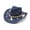 Navy, variant on Women's Crochet Western Cowboy Straw Hat Hollow Out Woven Sun Hat with Shell & Tassel Band