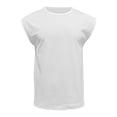 thumbnail image 5 of Yifymode Mens Sleeveless Shirts Workout Tank Tops Cut Off Shirts Gym Muscle Loose Fit Tee,White XL, 5 of 5