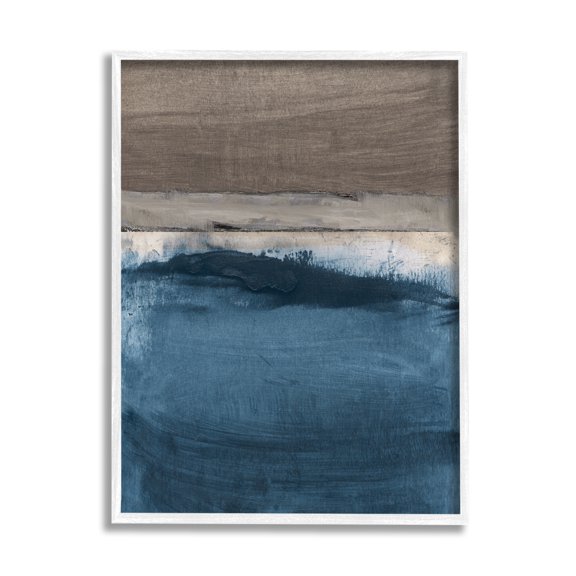Stupell Midnight Sky Murky Abstract Painting Abstract Painting White Framed Art Print Wall Art