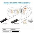 thumbnail image 4 of Prewired Control Plate for Jazz Bass Guitar Loaded J Bass Control Board with Wiring Harness Push Pull Potentiometers, 4 of 5