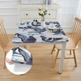 thumbnail image 2 of Acheng Birds Snow Forest Square Tablecloth 100% Polyester Fiber 46*46, 2 of 8