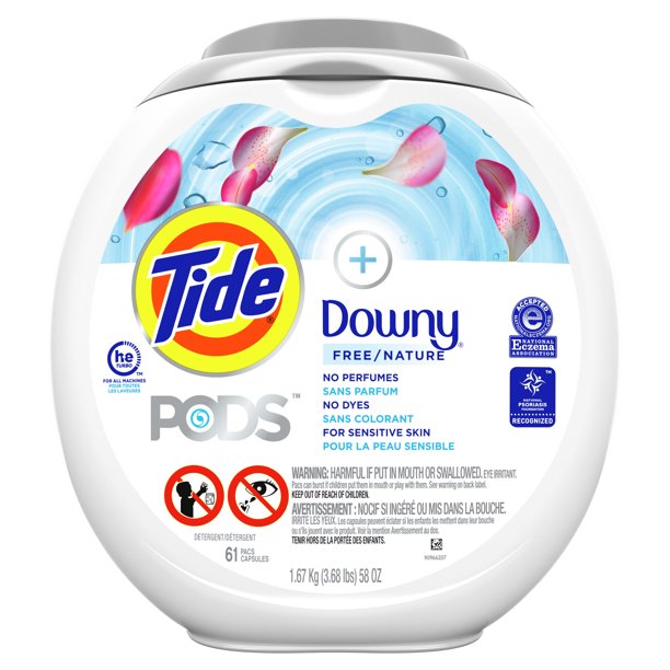 Tide PODS +Downy Free, Liquid Laundry Detergent Pacs, Recognized by