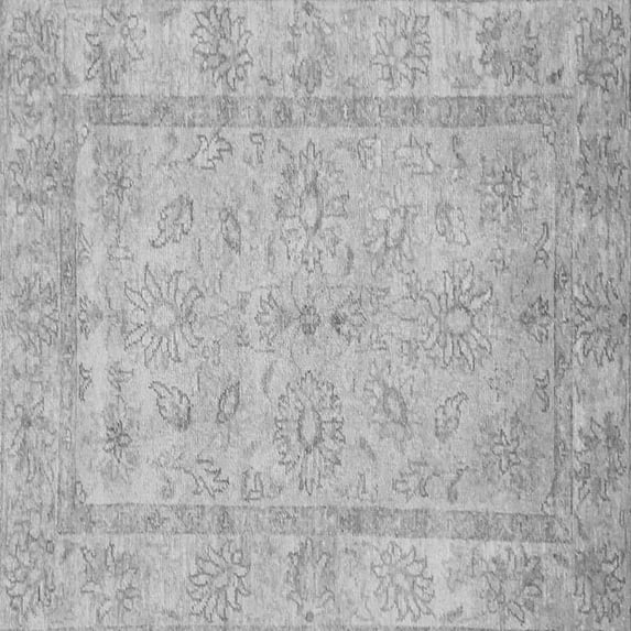 Ahgly Company Indoor Square Oriental Gray Traditional Area Rugs, 3' Square