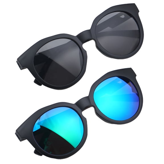 GJX 2026 New 2Pcs Toddler Sunglasses,Color-Shifting Reflective Lenses Kids Sunglasses,Stays Comfy Through Long Wear Toddler Sunglasses Age 2-4,UV400 Protection,Style2