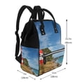 thumbnail image 2 of Balery Lighthous Mummy Backpack - Waterproof Twill Canvas, Large Capacity Diaper Bag with Multiple Pockets and Adjustable Straps, 2 of 6