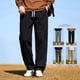 thumbnail image 2 of Pantalones casuales rectos de algodón elásticos para hombre, de estilo clásico, de primavera, para exteriores, de moda coreana, cómodos, de color caqui liso, holgados, 2 of 5