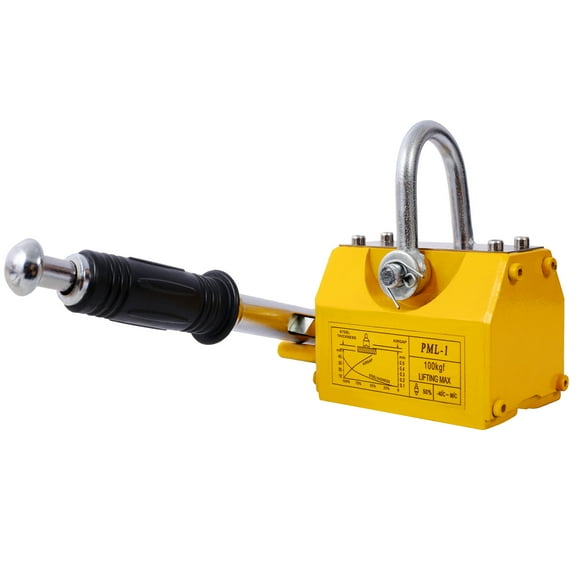 Heavy Duty Magnetic Lifting 220 lbs Capacity Secure Handle Design Steel Hoist & Crane Industrial Tool