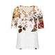 thumbnail image 3 of Camisetas de Manga Corta con Cuello en V Impresas, Camisetas Ligeras Y Elegantes con Cuello en V de las Mujeres, 3 of 5
