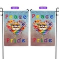 thumbnail image 2 of Peace Love Pride Persian with Rainbow Sunglasses LGBT LGBTQ+ Garden Flag 12x18in Double Sided Cat Lover Kitten Owner Gifts Outdoor Decor - 01004, 2 of 5