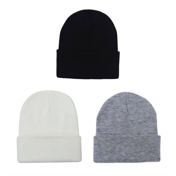 TELOLY 3Pcs Hats for Men,Acrylic Toboggans for Men,Perfect for Cold Beanies,Combination Style 1