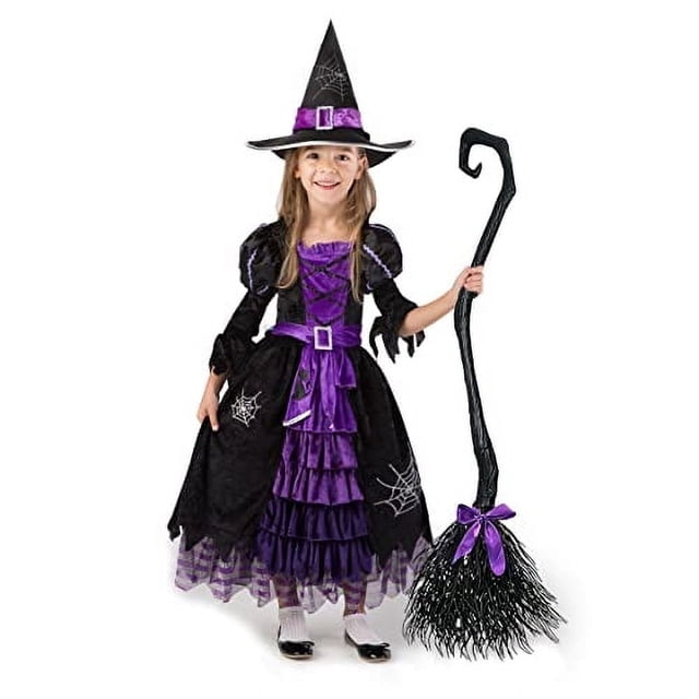 Conjunto de Disfraz de bruja Spooktacular Creations Fairytale Witch de lujo para niñas M