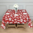 thumbnail image 3 of Red Christmas Santa Pattern Square Tablecloth,Waterproof Square Table Cover,Wipeable Spillproof Washable Table Cover for Home Kitchen Party Decor 42"X42"(107x107cm), 3 of 6