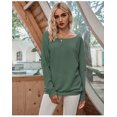 thumbnail image 2 of Pull-over à Manches Longues Bouffant Solide pour Femmes, 2 of 6