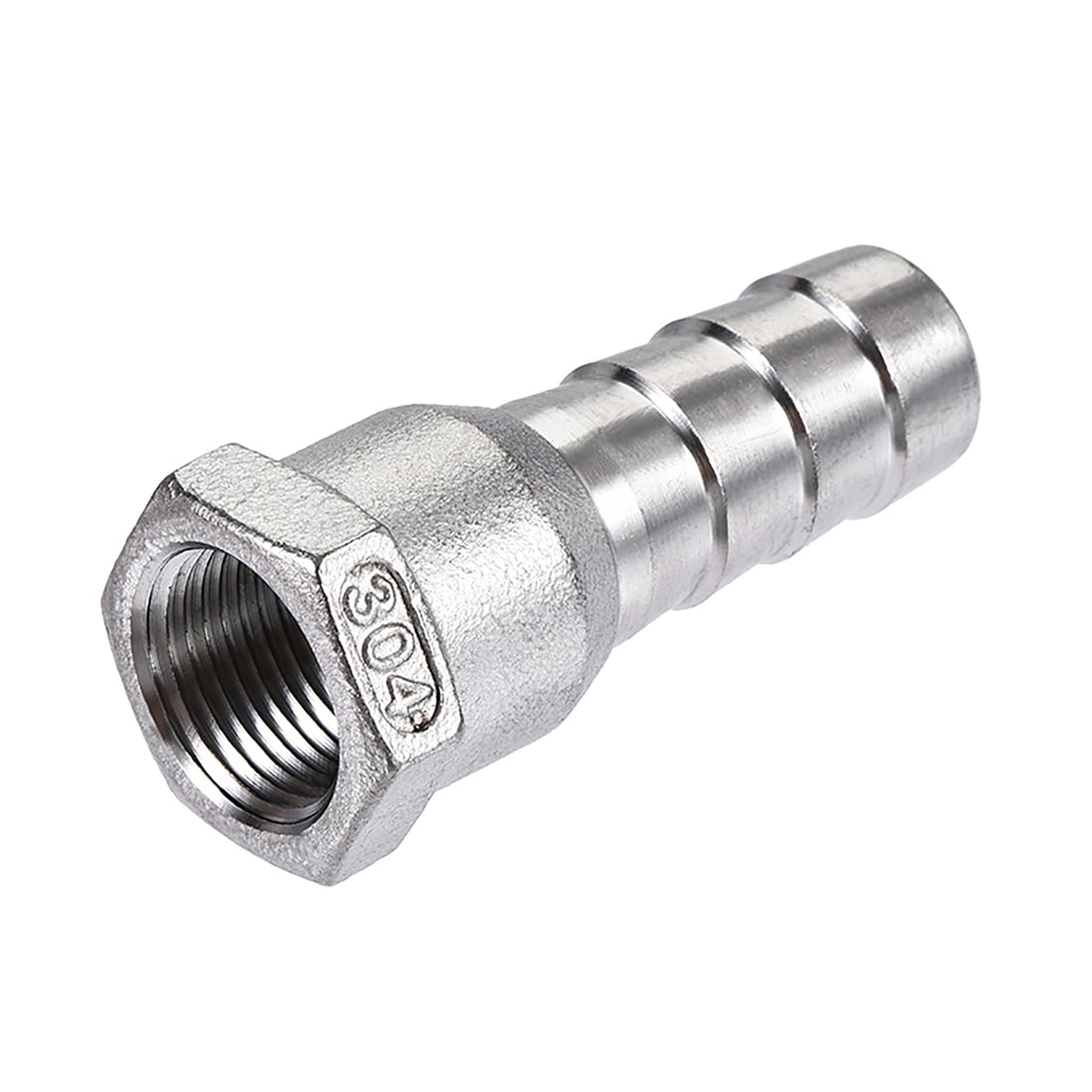 304 Stainless Steel Hose Barb Fitting Coupler 15mm Barb G3/4 Female Thread 2Pcs 