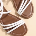 thumbnail image 4 of Xucatan Back Zip Flat Sandals for Women, Open Toe Round Toe Slippers with Adjustable Straps, Cushioned Footbed Casual Summer Shoes, Versatile Plus Size Design for Beach Gift, 4 of 9