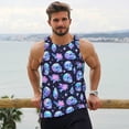 thumbnail image 6 of Fuzoiu star Skull flower crystal Print Men's Workout Tank Tops,Sleeveless Gym Shirt Quick Dry,Fitness Bodybuilding T-Shirt,Muscle Athletic Workout Tee-4X-Large, 6 of 7