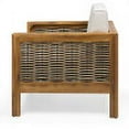 thumbnail image 6 of GDF Studio Allegra Outdoor Acacia Wood and Wicker Club Chair, Teak, Mixed Brown, Beige, 6 of 7