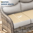 thumbnail image 6 of POCASSY Outdoor Swivel Chair Set of 4, All Weather Gray Wicker Patio Swivel Chairs Set with High Back and Thick Cushion for Garden Balcony Porch - Gray/Beige, 6 of 9