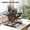 thumbnail image 3 of FunniHomi 27 inch Height Adjustable Stand Up Desk Converter, Quick Sit to Stand Tabletop Riser Workstation for home and office, Black, 3 of 7