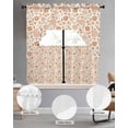 thumbnail image 3 of Orange Flowers Kitchen Curtains Sets 36 Inch Length with Valance, Vintage Chic Farmhouse Plants Floral Swag Valances and Tiers Curtain Set Drapes Swag Curtains for Living Room, Bathroom, Bedroom, 3 of 6