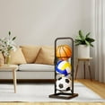 thumbnail image 1 of Estado de almacenamiento de baloncesto para niños en interiores Almacenamiento de pelota vertical para baloncesto Negro 3 nivel, 1 of 8