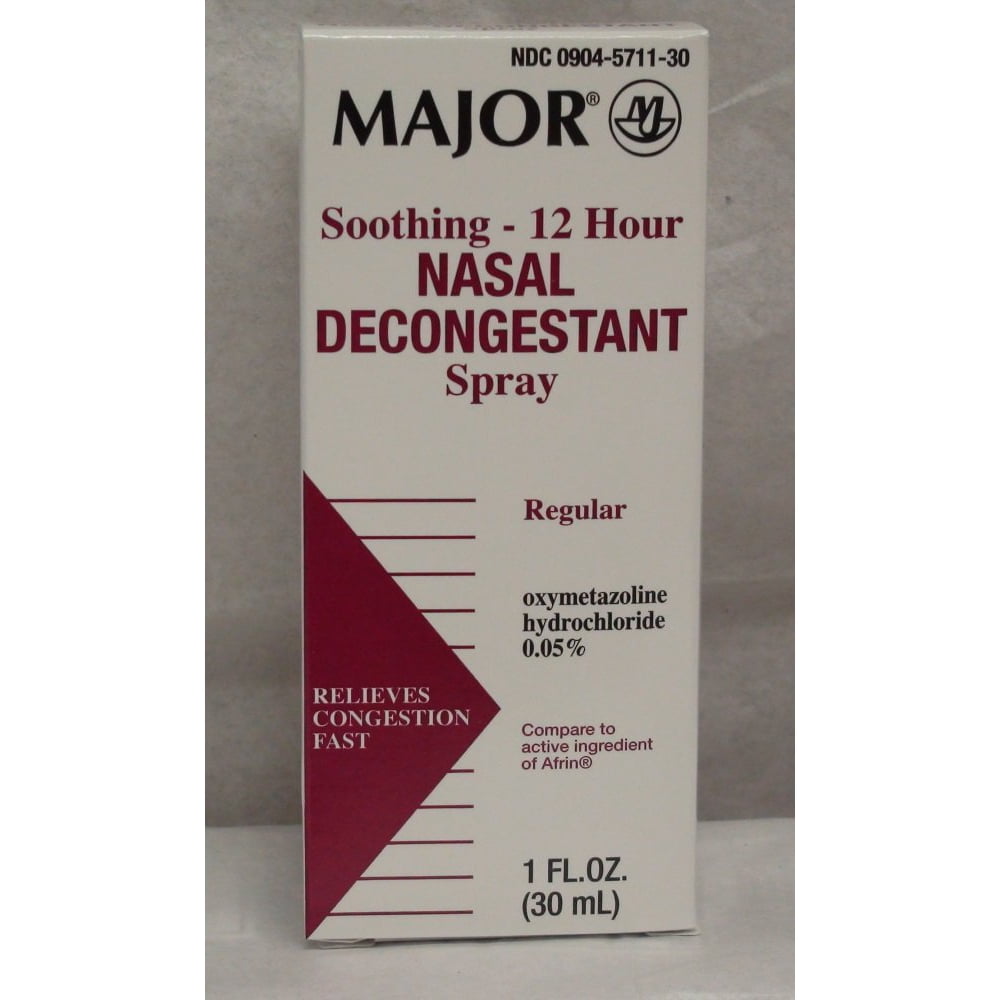 Major 12 Hour Nasal Decongestant Spray 1 oz. (Pack of 3)