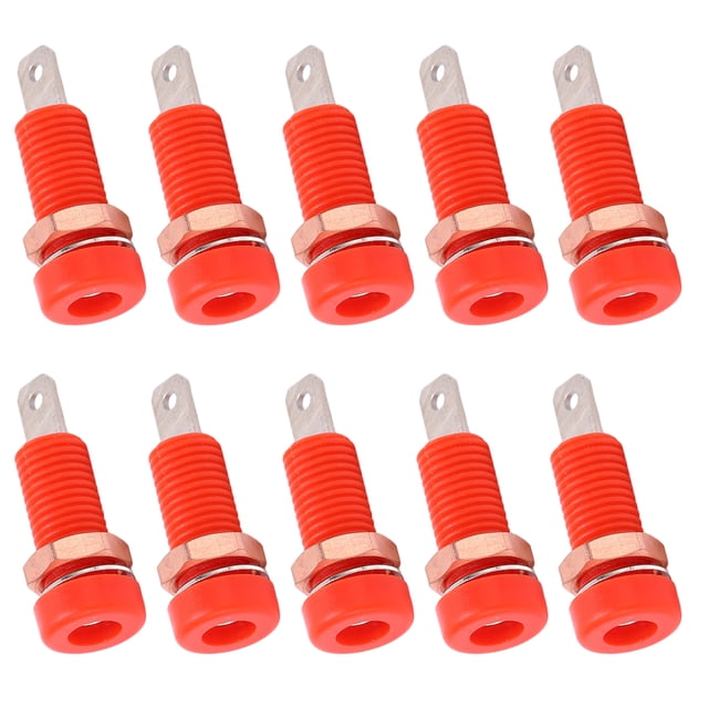 Poteaux de Reliure, Prise Banane Stable Robuste Résistante à l'Usure Prood 4 mm Isolation Résistance pour Instrument Électronique Rouge,Noir,Jaune,Bleu,Vert