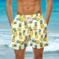 thumbnail image 2 of Dovford Men's Board Shorts, Casual Elastic Waist Drawstring Beach Shorts Novelty Pineapple Print Summer Swim Trunks Quick Dry Bathing Suits, 2 of 6