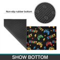 thumbnail image 5 of Game Controller Black Pattern Anti Fatigue Kitchen Rugs Set Of 2, Non Slip Washable Decorative Floor Mats for Kitchen Sink Laundry, 17"x30" and 17"x47", 5 of 5
