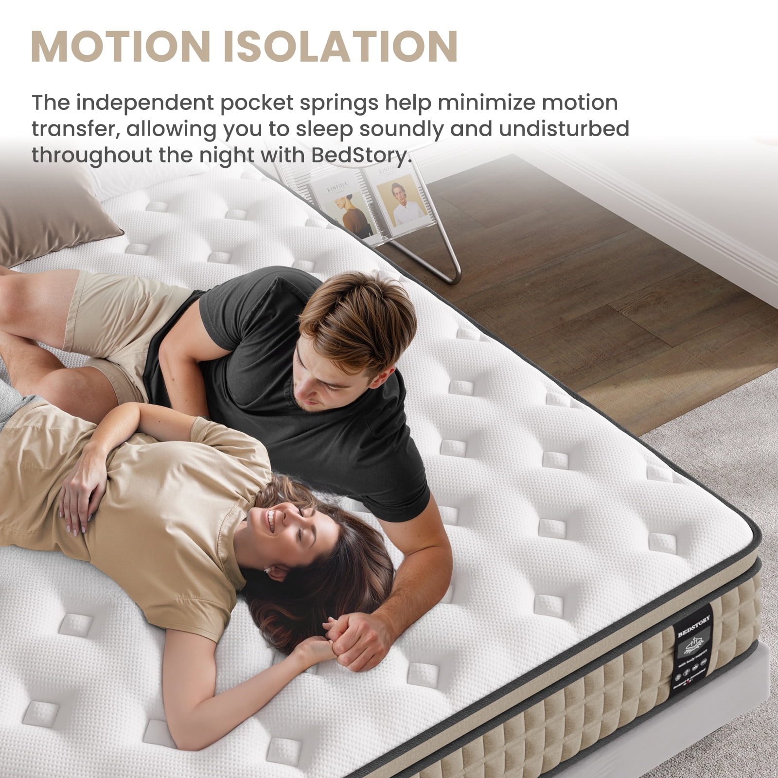 Sleepmax Dreamix 12" Queen Firm Mattress, 365 Night Trial, Euro Top, Motion Isolation, CertiPUR-US, Adult