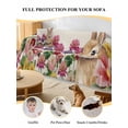 thumbnail image 4 of Easter Bunny Couch Cover, Spring Colorful Daisy Flowers Rabbit Vintage Sofa Cover Blanket for 2 Seat Cushion, Sectional Sofa Slipcover Furniture Protector for Living Room Bedroom 71''x102'', 4 of 9