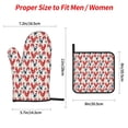 thumbnail image 2 of Daiia Roosters Pattern Oven Mitts and Pot Holders 4 pcs Set,High Heat Resistant 500 Degree Extra Thicken Long Kitchen Cotton Oven Glove, 2 of 6