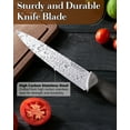 thumbnail image 2 of Cook N Home 8-inch Stainless Steel Chef Knife, High Carbon Stainless Steel Sharp Chefs Knife, Ergonomic Handle, Black, 2 of 6