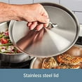 thumbnail image 4 of All-Clad 41126 Stainless Steel Tri-Ply Bonded Dishwasher Safe Fry Pan with Lid/Cookware, 12-Inch, Silver, 4 of 8