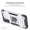 thumbnail image 5 of Samsung Galaxy S22 Case, Rosebono Hybrid Slim Colorful Armor Cover Case With Adjustable Integrated 360 Degree Rotating Ring Kickstand For Samsung Galaxy S22 (Silver), 5 of 6