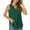 Dark Green, variant on Women's Summer Sleeveless Chiffon Tank Tops Dressy Casual Blouse Loose V Neck Office Work Shirts, S-2XL