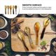 thumbnail image 3 of 5 Pcs Formula Natural Horn Coffee Scoop Ice Cream (set 5) Spoons Buffalo Caviar Horns Tea, 3 of 5