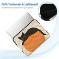 thumbnail image 2 of FORMRS 13"-13.3" Laptop Sleeve Protective Case Soft Carrying Quilted Computer Bag Cover, Black Cat Orange Ball, 2 of 7
