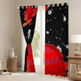 thumbnail image 3 of Solar System Curtains Outer Space 30%-50% Blackout Curtains Universe Themed Window Curtains, Space Theme Bedroom Curtains Galaxy Starry Sky Planet The Earth Print Curtains,2 Panels 42"Wx90"L, 3 of 5