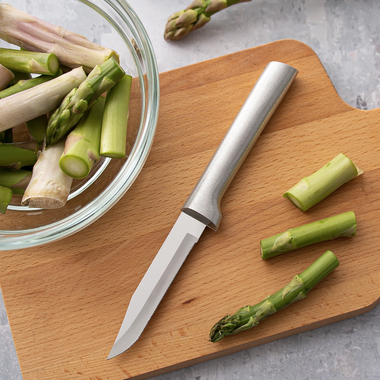 Rada Cutlery Sensational Serrations 3-Piece Kitchen Knife Set Stainless Steel Blade and Aluminum, Silver Handle