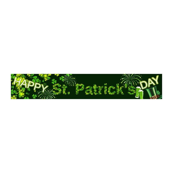 Wdhugt St Patrick'S Day Hanging Banner Party Decor Outdoor Indoor Patio Decoration Festival Ambiance Decor Large L