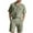 Army Green Set for Men, variant on Mrmaere Men's Collared Button Down Shirt and Shorts Set Short Sleeve 2 Piece Multi Pockets Durable for Work Outdoor Army Green L