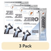 (3 pack) Gatorade Zero Sugar Glacier Cherry, On the Go Packs, Electrolyte Powder Drink Mix, 0.12 oz, 8 sticks
