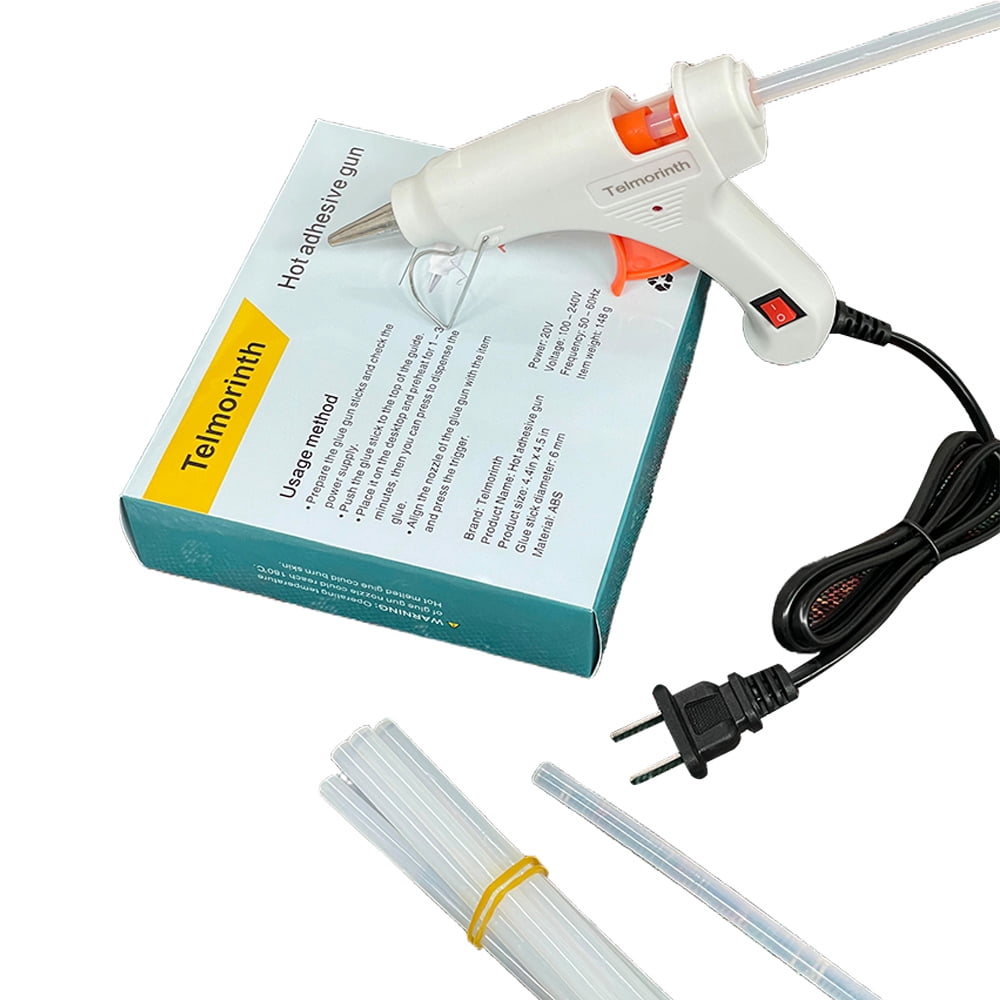 Telmorinth Hot adhesive gun, Mini Hot Glue Gun with 30 Glue Sticks, Fast Heating Hot Melt Gun