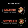 thumbnail image 3 of US Marine Corps Veteran Car Decals - Set of 4 USMC Window Stickers EGA Logo Vinyl Decal for Vehicle Truck Bumper Water Bottle Laptop, 3 of 5