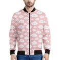 thumbnail image 3 of Chaqueta con cremallera con estampado de nubes blancas de dibujos animados para hombre, sudaderas casuales de manga larga con estampado 3D de cielo, chaquetas para niños, abrigos, blusas de calle, 3 of 5