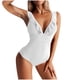 thumbnail image 1 of Traje de baño de bikini con cuello en V y lazo de encaje de color sólido para mujer Traje de baño Fridja nalpqowj51818, 1 of 9