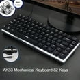 thumbnail image 1 of AK33 RGB Mechanical Gaming Keyboard, 82 Keys Compact Layout, Blue Switches, Wired USB Backlit, Double-Shot Keycaps & Anti-Ghosting for PC/Laptop, 1 of 5