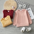 thumbnail image 1 of PatPat Toddler Girl Solid Casual Cable Knit Sweater,Sizes 18M-6Y, 1 of 9