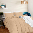 thumbnail image 2 of EGYLIN 800 Thread Count Duvet Cover set 100% Luxury Soft Egyptian Cotton with Zipper Closure 3 Pic Duvet Set - Beige , Oversized Queen (100x100), 2 of 5
